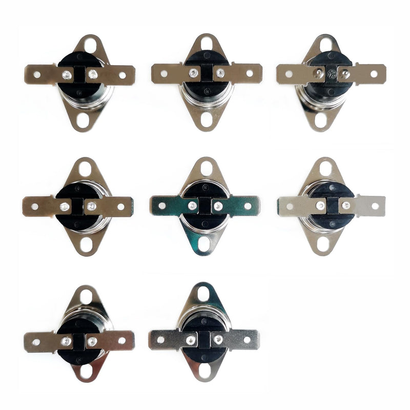 [Australia - AusPower] - 8 Pcs KSD301 100℃ 105℃ 115℃ 125℃ 130℃ 135℃ 140℃ 150℃ Thermostat Temperature Thermal Control Switch Normally Open (NO 100-150℃) NO 100-150℃ 