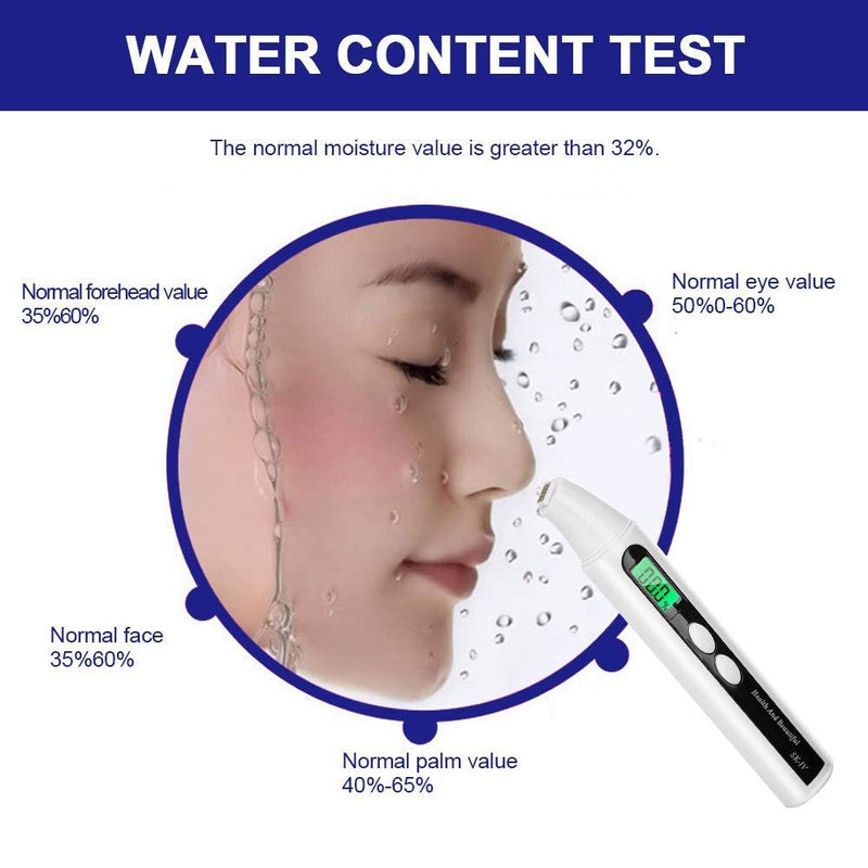 [Australia - AusPower] - Skin Analyzer Portable, 0~99.9% Skin Detector Digital LCD Skin Face Oil Analyzer Monitor Tester Detector 