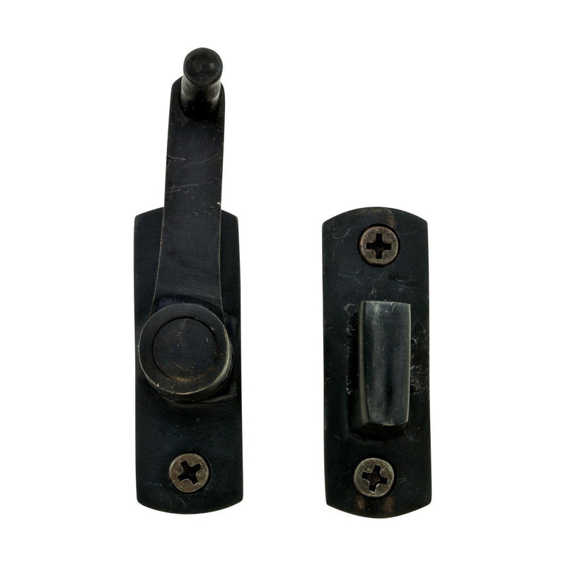 Renovators Supply Manufacturing Door Latch 2 in. Oil Rubbed Bronze Gate Latch/Barn Door Latch Lock with Mounting Hardware