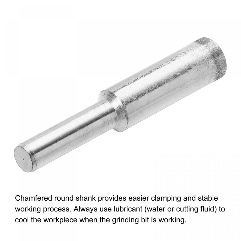 [Australia - AusPower] - uxcell Diamond Grinding Mounted Point, 9mm 600 Fine Grits Spherical Concave Head Bead Coarse Grinding Bit for Jade Amber Stone Beeswax Glass 
