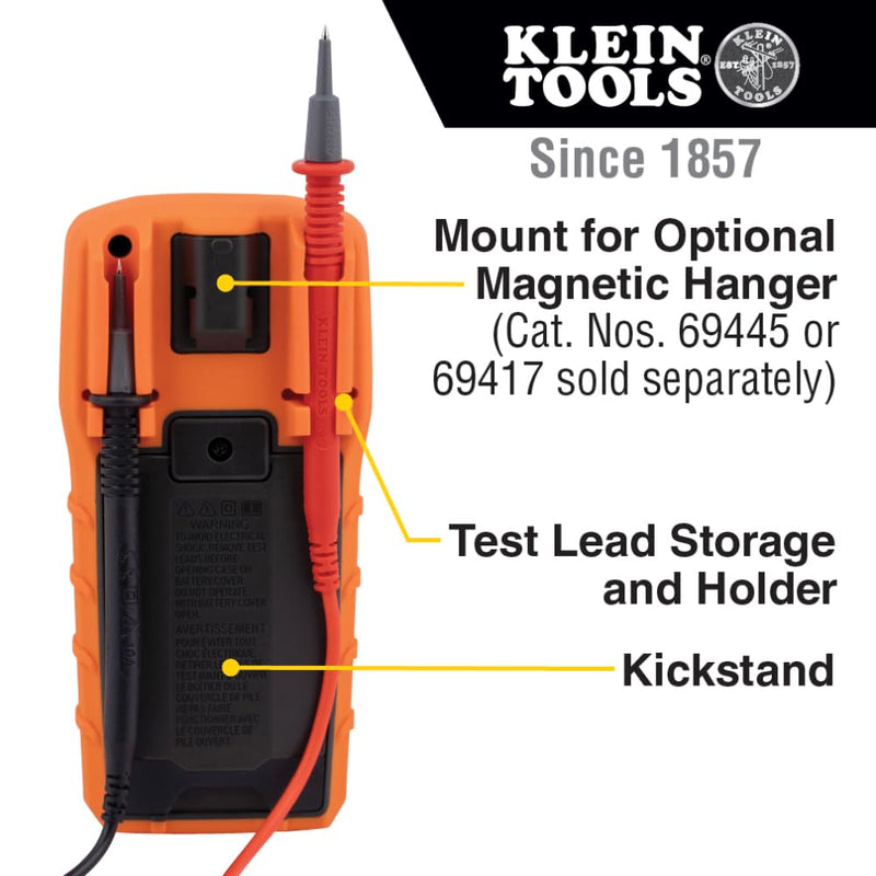 [Australia - AusPower] - Klein Tools MM325 Multimeter, Digital Manual-Ranging 600V AC/DC Voltage Tester, Tests Batteries, Current, Resistance, Diodes, and Continuity 