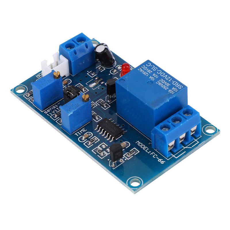 Light Sensor Relay Module, Brightness Controlled Twilight Switch with Adjustable Delay, Photoresistor Diode Protection, DC 12 V for Automatic Light Control Outdoor DC 12V