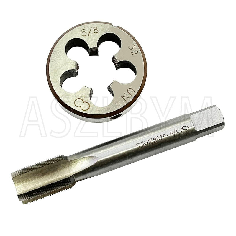 [Australia - AusPower] - HSS Tap And Die Set,Machine Thread Tap And Round Thread Die Right Hand (5/8-32) 5/8-32 