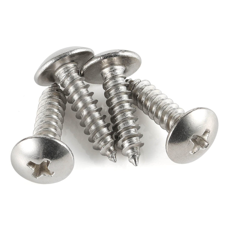 [Australia - AusPower] - #10 x 3/4" Truss Head Sheet Metal Screws Wood Screws, 304 Stainless Steel 18-8, Self Tapping, 100 PCS #10 x 3/4" 