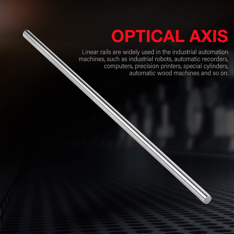 [Australia - AusPower] - Oumefar Linear Motion Shaft Guide Chrome Steel Rod Cylinder 15mm * 500mm Hardened Steel Round Bar 1 Piece Simple Design for Automation Machines 