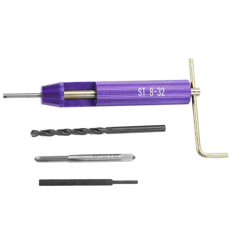 [Australia - AusPower] - Thread Repair Insert, 50Pcs Stainless Steel Coiled Wire Helical Screw Imperial 8-32UNC x 1.5D Thread Inserts Kit, with Dedicated Tap, Installation Tool, Breaker and 4.4UNC Drill Bit 