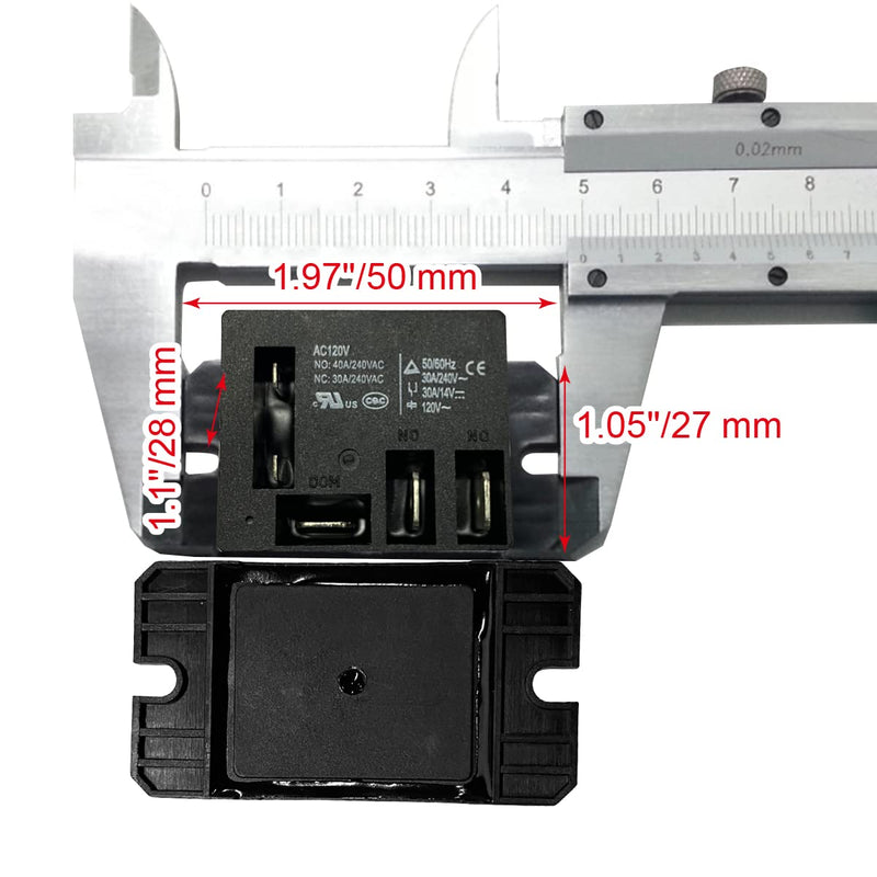 [Australia - AusPower] - 4Pcs Miniature Power Relay 30A, AC120V Coil, SPDT(1NO 1NC) Mini 120 Volt Relays with Quick Connect Wires NT90 AC120V-4Pcs AC120V x 4 