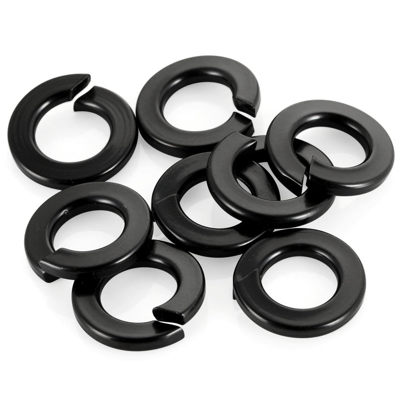 [Australia - AusPower] - M8 Black Spring Lock Washer, 304 Stainless Steel, Black Coating Split Lock Washer Elastic Gasket, for Screws Fasteners, 50 PCS M8 