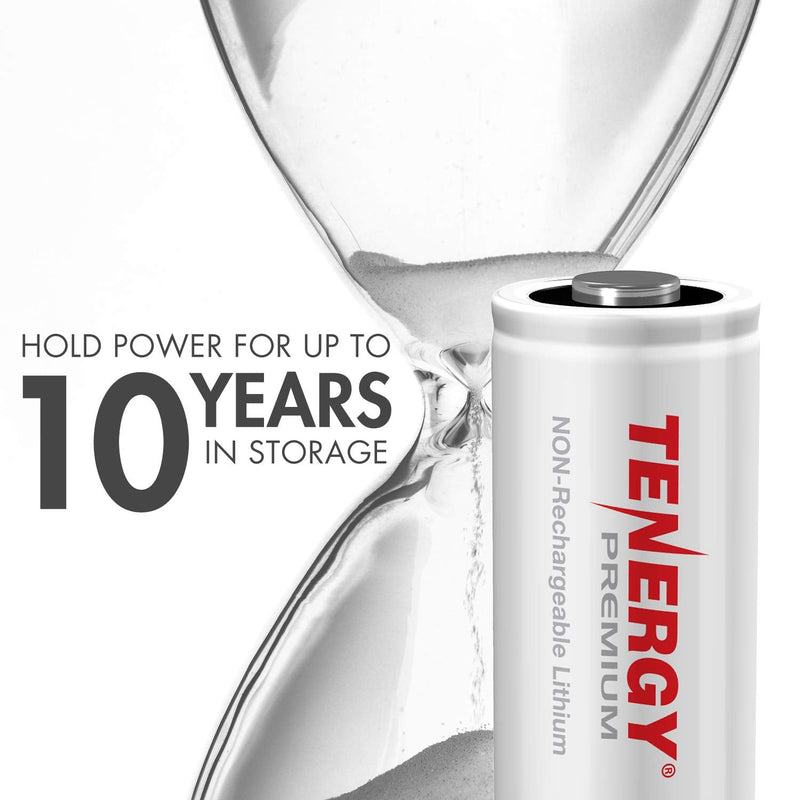 [Australia - AusPower] - Tenergy Premium 16 Pack NonRechargeable CR123A 3V Lithium Battery, 1600mAh Primary Battery for Arlo Cameras, Photo Lithium Batteries, Security Cameras, Smart Sensors, and More 