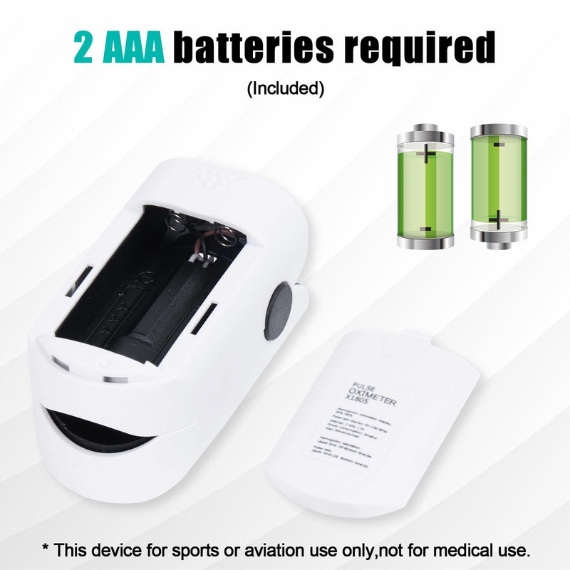 [Australia - AusPower] - Fingertip Pulse Oximeter, Blood Oxygen Saturation Monitor (SpO2) with Pulse Rate Measurements and Pulse Bar Graph, Portable Digital Reading LED Display, Lanyard Included 