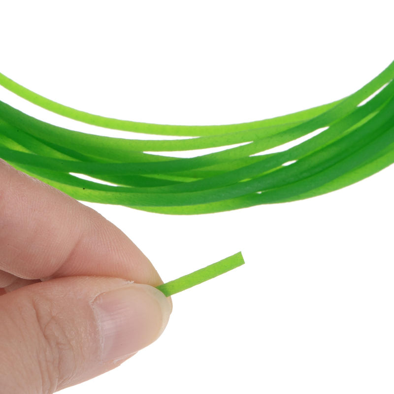 [Australia - AusPower] - Polyurethane Round Belts 2mm Dia 16.4ft(5 Meters) Length Rough Surface PU Urethane Belt for Drive Transmission, Green 2mmx5 Meters 