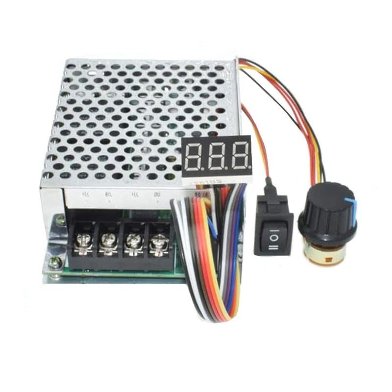 DC Motor Regulator PWM 10-55V 12V 24V 36V 48V 60A Stepless DC Motor Controller with Switching Function and LED Indicator (Pack of 1)