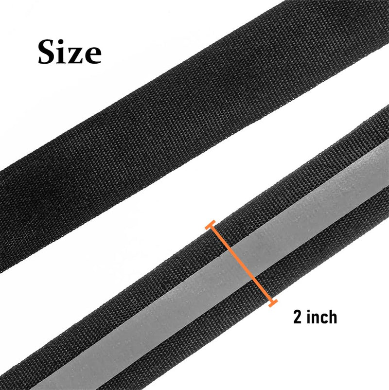 2'' Width Black Reflective Tape - 3 Yard Safety Tape for Clothes, School Bags, Raincoats - High Visibility Reflective Ribbon for DIY Decoration 2" x 9 ft