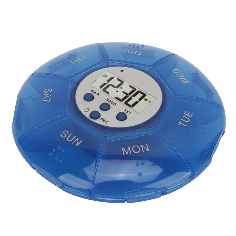 [Australia - AusPower] - Case with Alarm, Weekly Medicines Setting Up Voice Reminders with Recording Playback Function 7 Day Medication Times Dispenser The Elderly Blind Person 