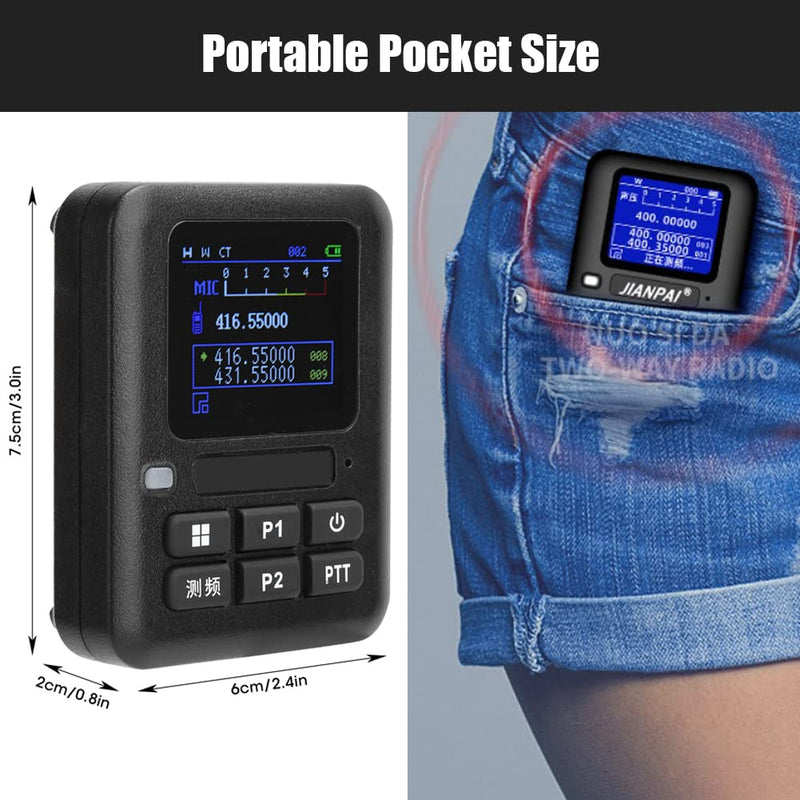 [Australia - AusPower] - Mini Radio Frequency Meter, Handheld Portable Frequency Counter, Walkie Talkies Mini Decoder, Handheld Portable Radio Frequency Counter Meter with Display Screen 