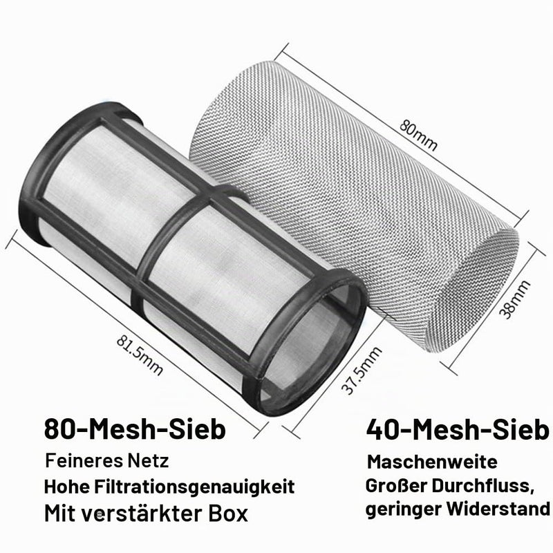 ZYWUOY Pipeline Filter, Strainer, Water Pump Filter with 40/80 Mesh Stainless Steel Strainer, Inline Mesh Strainer, Water Pump Filter for Garden Watering