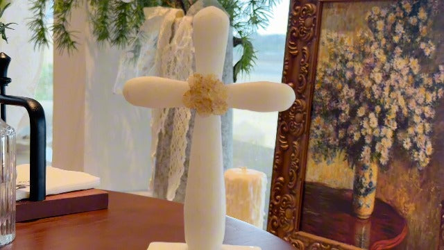 Christian Standing Cross Decor Religious Gifts for Women 7.1"