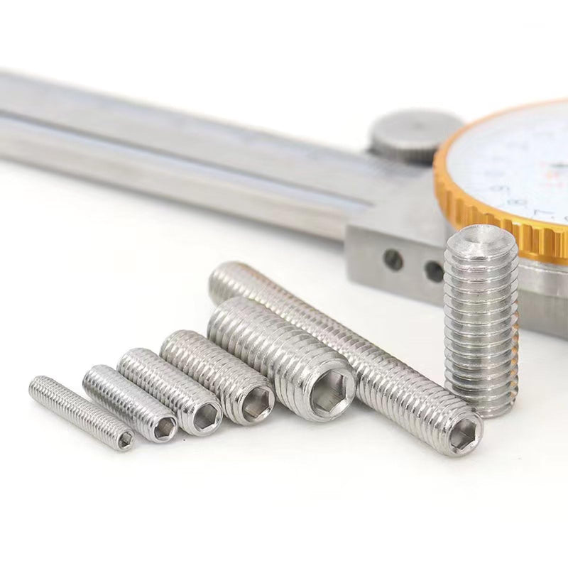 [Australia - AusPower] - M4-0.7 x 10mm Hex Socket Set Grub Screws,Headless Cup Point,Flat Point Grub Bolt,Internal Hex Drive,304 Stainless Steel,Headless Concave End,Metric External Thread,for Towel Rack Door Knob 100 Pcs M4-0.7 x 10mm(100 Pcs) 
