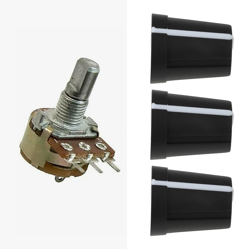 Create idea 20pcs 6mm x 14mm Rubber D Shape Control Knob Caps for Mixer Potentiometer