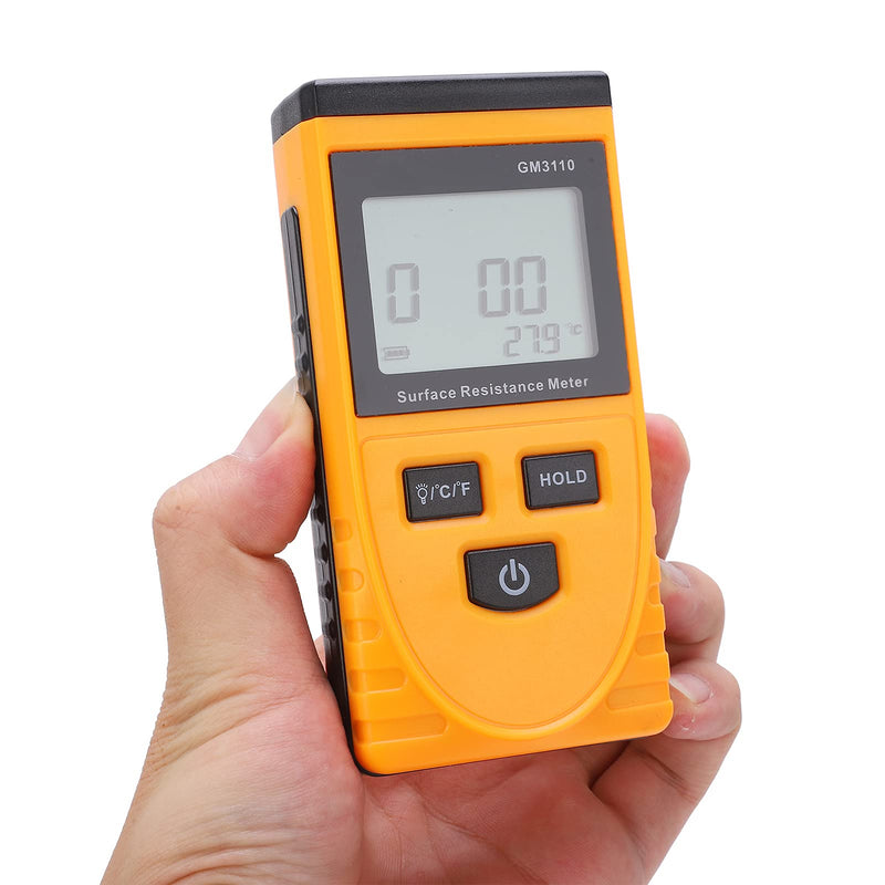 [Australia - AusPower] - Surface Resistance Meter,GM3110 Anti?Static Surface Resistance Tester with High?Definition LCD Backlight Digital Display,High-Precision Handheld Earth Insulation Resistance Tester, surface resist 