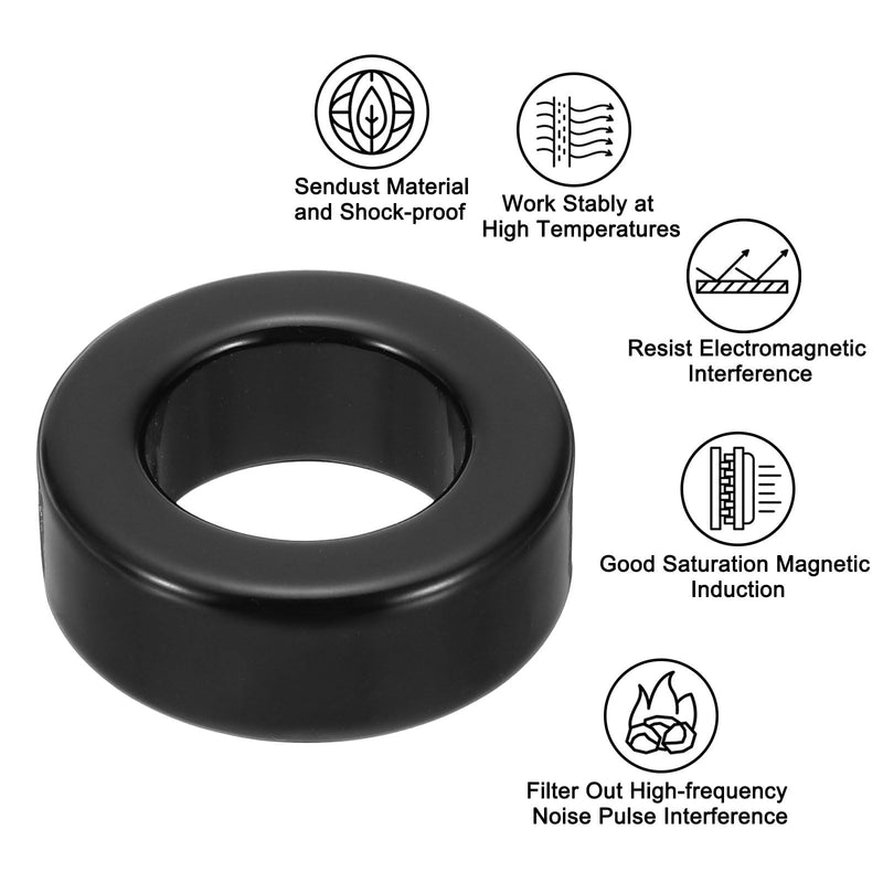 [Australia - AusPower] - QUARKZMAN Toroid Core 24 x 42 x 16 mm Iron Ferrite Chokes Ring Power Toroidal Transformer Stabilisation Signal Transmission Resistance Electromagnetic Interference Black Pack of 5 24x42x16mm 