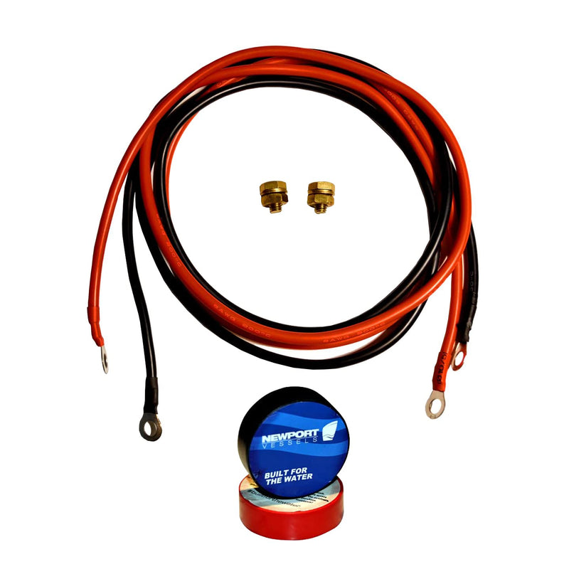 Newport 5ft Trolling Motor Battery Cable Extension Kit – 8AWG Marine-Grade Wire – Includes Connectors, Terminals & Heat Shrink – Compatible with All Newport Motors 5-feet