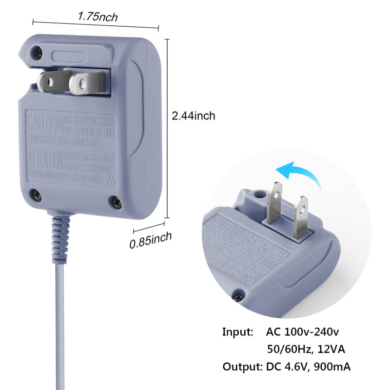 [Australia - AusPower] - DS Lite Charger Replacement for Nintendo DS Lite, AC Adapter Wall Plug Compatible with NDSL Charger (100-240v) 
