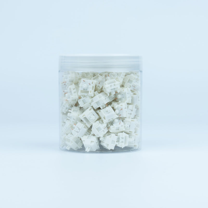 [Australia - AusPower] - GATERON Smoothie Keyboard Switches, Linear RGB LED 5 Pin White 22mm Dual-Stage Spring Factory Pre-lubed 40gf Full POM Key Switches for MX Mechanical Keyboard(105PCS) 105PCS 