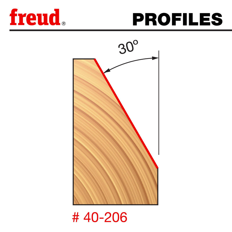 Freud 40-206: 1-11/32" (Dia.) Chamfer Bit with 1/2" Shank Red