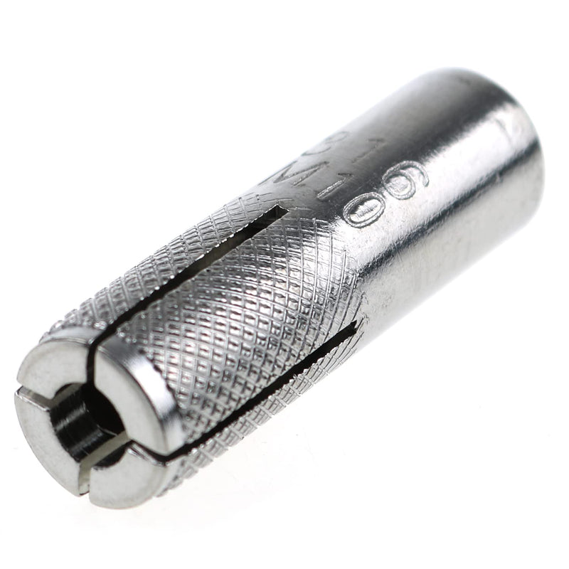 [Australia - AusPower] - Drop-in Anchor E-outstanding 2PCS 40x12mm 316 Stainless Steel M10 Bolts Silver Tone Knurled Drop in Anchors 