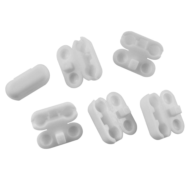 [Australia - AusPower] - 20pcs Plastic Beaded Chain Connector, Vertical Roman Roller, Ball Chain, Wire Connector, Fixing Clip, Blind Ball Chain Cord Connector Clips White 