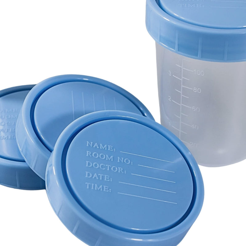 [Australia - AusPower] - Specimen Cups with Leak Proof Screw on Lids - 4oz [Pack of 25] Clear Non-Sterile Urine Sample Jars - Containers for Safe Pee, Stool, Semen Sample Collection for Testing (25) 