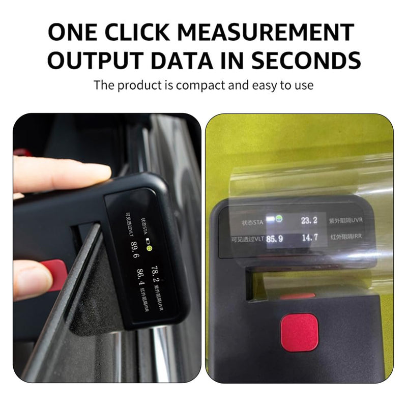 [Australia - AusPower] - Tint Meter,Digital Window Tint Meter,3-in-1 Solar Film Meter CT-26, IRR/UVR Barrier Rate Detection, VLT Transmittance Measurement Solar Film Window Glass Insulation Film Detection, Type-C Charging 