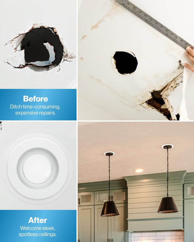[Australia - AusPower] - Sunco 12 Pack Goof Rings for Recessed Light Fixture Living Room Can Light Goof Trim Ring, Outer Diameter 8.6-inch, Inner Diameter 6.2-inch, Matte Finish, Flush Mount, 5-6 Inch, White 