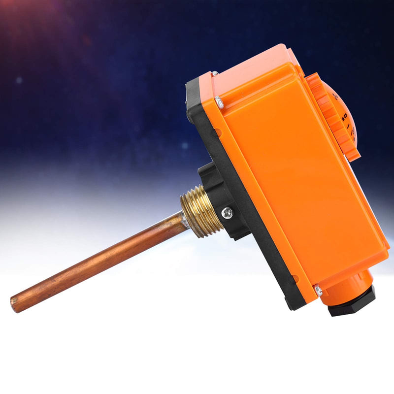 [Australia - AusPower] - Immersion Thermostat, G1/2 Male Thread Hot Water Pipe Thermostat Temperature Controller 0-90°C High Temperature Start, for Heating Systems, Invasive Measurement for Exact Values, Monitoring Heating 