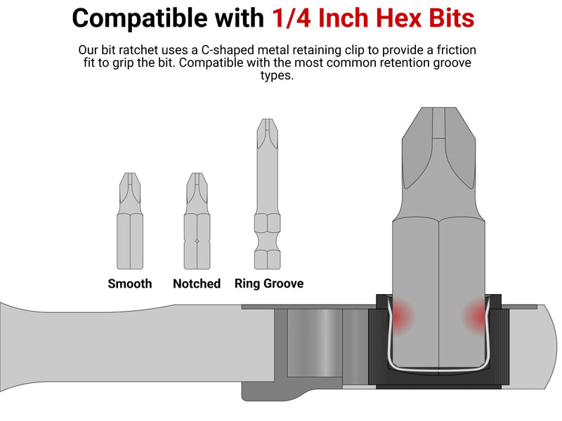 [Australia - AusPower] - TEKTON 1/4 Inch Drive x 4-1/2 Inch Bit Ratchet | SRH71004 