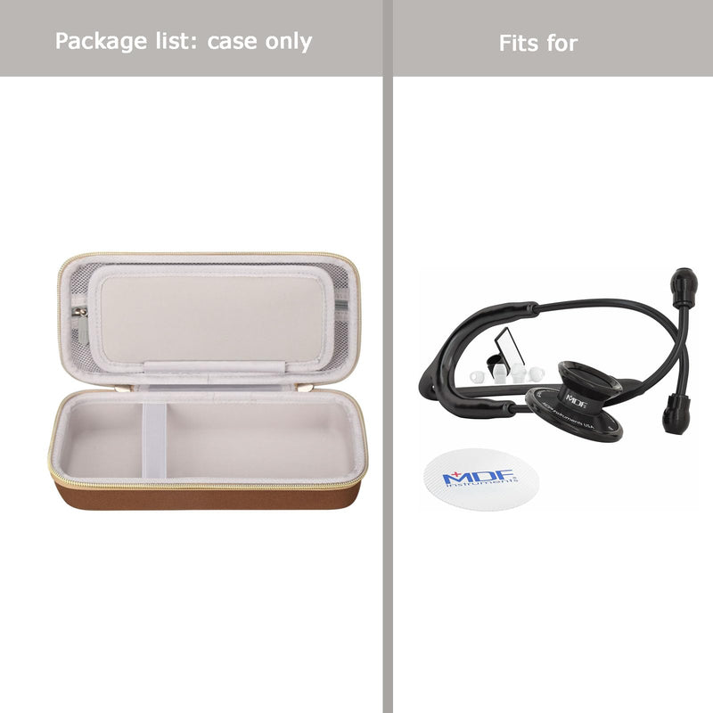 [Australia - AusPower] - Hard Stethoscope Case for 3M Littmann Classic III/Lightweight II S.E. /Cardiology IV Diagnostic/MDF Acoustica Deluxe Stethoscopes, Case Only (Brown) brown 