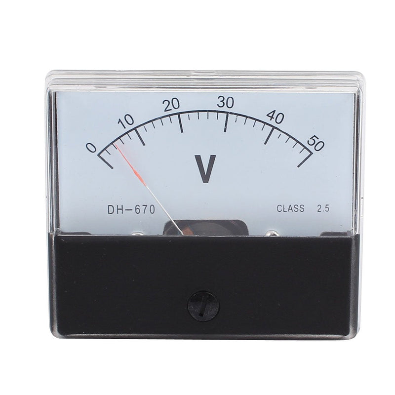 [Australia - AusPower] - uxcell DH670 Class 2.5 Accuracy DC 0-50V Analog Panel Meter Voltmeter Gauge 