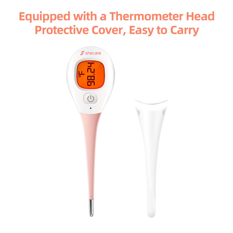 [Australia - AusPower] - Digital Basal Body Thermometer for Ovulation with Backlight LCD Display Backlit,Fertility BBT Thermometer High Precision Oral Thermometer,Accurate 1/100th Degree Works with Shecare APP 