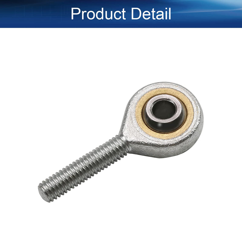 [Australia - AusPower] - Bettomshin 2Pcs SAL6T/K M6 Rod End Ball Bearing, 6mm/0.24" Bore Fisheye Male Thread Connector Joint Bearing, Bearing Steel Self-Lubricating Left Hand Rod End Bearing for Machinery Power Tools SAL6T/K 2pcs 