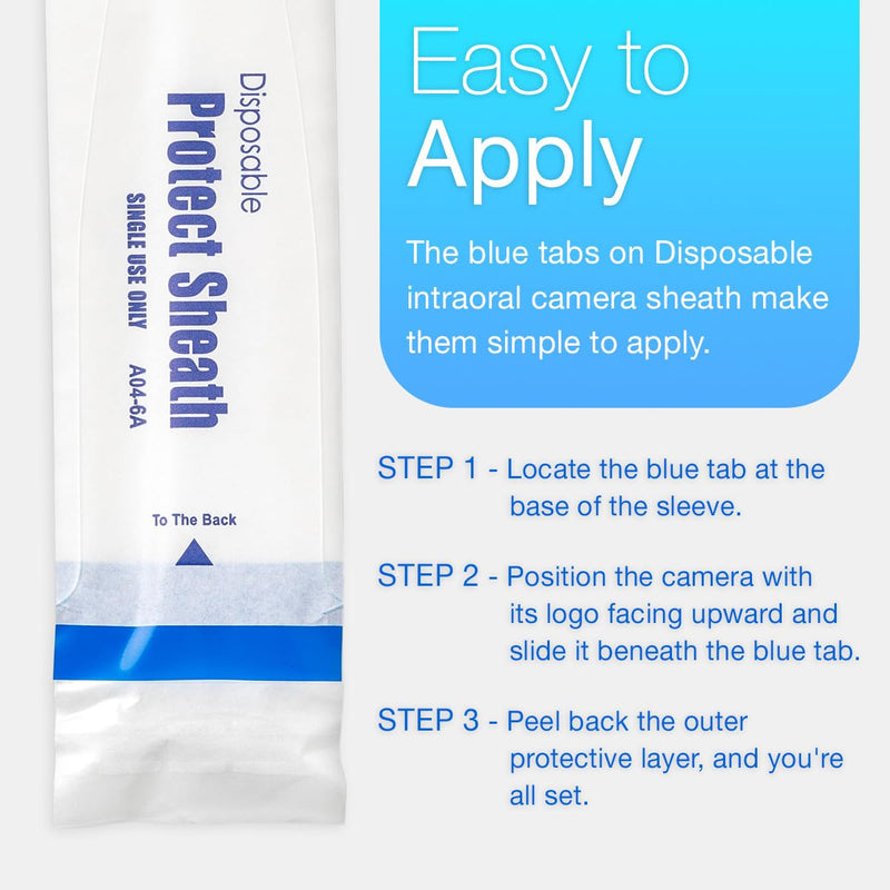 [Australia - AusPower] - 500 Pieces Intraoral Dental Camera Sleeves A04-6A Fit Most USB Intraoral Cameras DY-50,DY-40B and More 