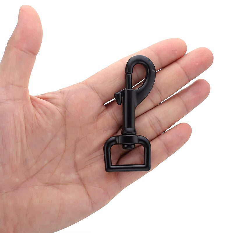 [Australia - AusPower] - Swivel Eye Bolt Snap Hooks Black Heavy Duty Dog Leash Clips Dog Leash Clasp Dog Leash Snaps Hooks Trigger Clip Trigger Snaps 3/4 in 4pcs 