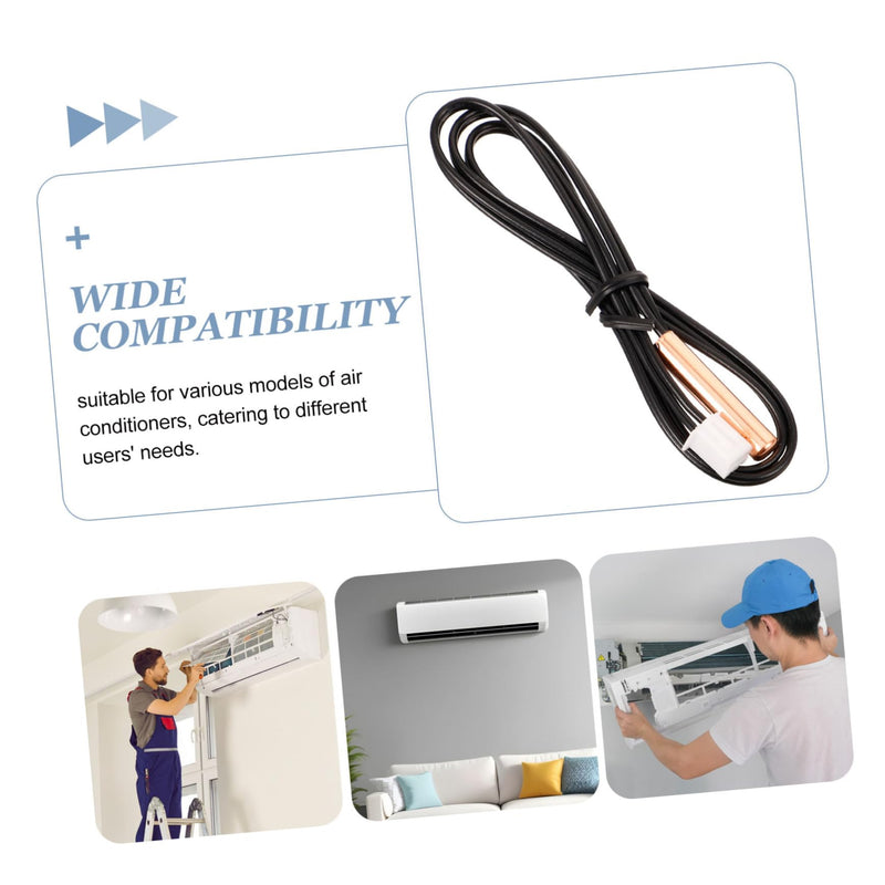 [Australia - AusPower] - 2Pcs Air Conditioner Temperature Sensor Thermistor Probe Copper Head Probe Accessory for Air Conditioner Repairing Supply 40.50X0.50X0.50CM As Shown 