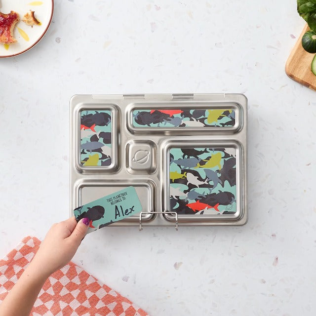 PlanetBox Rover Stainless Steel Bento Box Style Lunch Box for Kids with 5 Compartments – Durable, Dishwasher Safe and BPA-Free Food Container