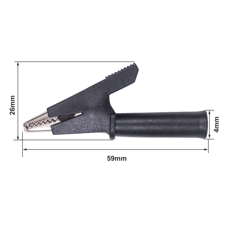 [Australia - AusPower] - 10PCS PVC Insulated Nickel Plated Copper Red Black Alligator Clips rocodile Clamps Jaws Connect Test Leads for Home Electrical Application Electrical Laboratory 