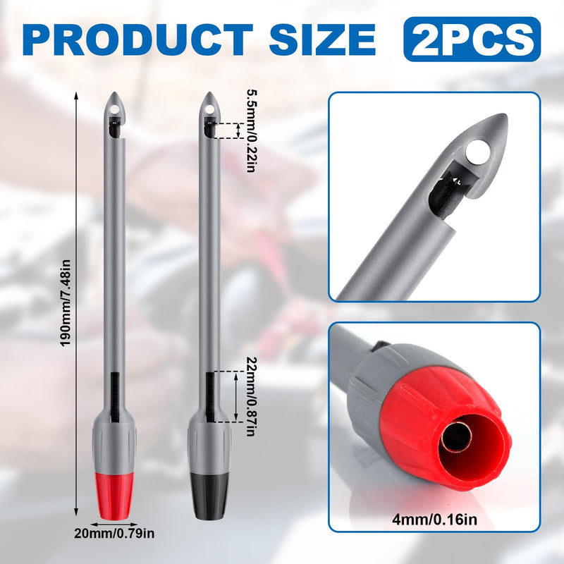 [Australia - AusPower] - 2pcs Wire Piercing Probes, 7.48x0.79in Insulation Piercing Clip Wire Piercing Tool Piercing Probes for TP81 Multimeter Voltage Voltmeter Thermometer Testing(0.16in) 0.16in 