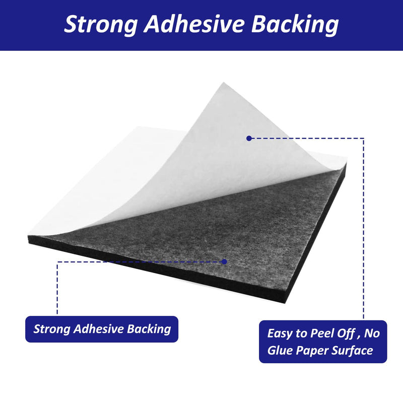 LANBEAUTIFY Foam Padding Sheets - 1/4" Thick Self Stick Neoprene Insulation Foam, 4" L x 4" W x 1/4" H, 8 Pack, Black 4in X 4in X 1/4in