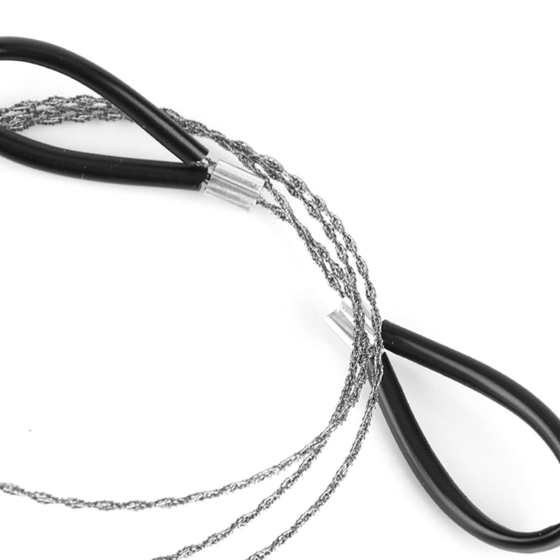 [Australia - AusPower] - ciciglow Stainless Steel Wire Saw for PVC Hoses, Pipes, Hoses, General Tools, Cable Saw, 29.53 Inch Serrated Cutting Cable with Two Handles, for Cutting Wood, Plastic, Bone, Rubber 