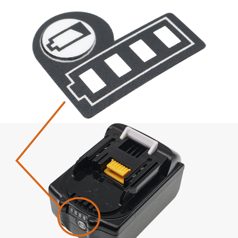 10Pcs Battery LED Sticker Label 22x19x10mm Compatible with Makita BL1830 BL1430