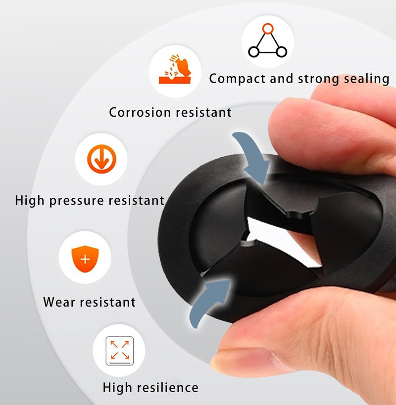 [Australia - AusPower] - 1-1/4 Inch Cable Grommet (32mm)– 8 Pcs Flexible Rubber Cable Hole Plugs for Power Supply Cabinets, Machinery Boxes (Black) 8pcs 1-1/4"(32mm) 